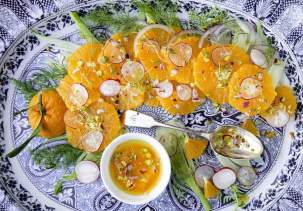 Салат из апельсина, фенхеля и редиски