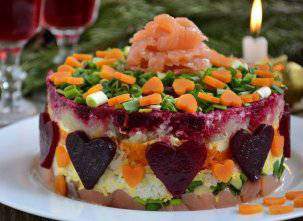Праздничный салат «Семга под шубой»