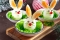 Новогодние украшения для салатов и закусок «Веселые кролики»